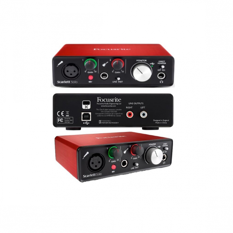 Focusrite Scarlett Solo(2nd Gen) 錄音介面錄音卡-金聲樂器音響
