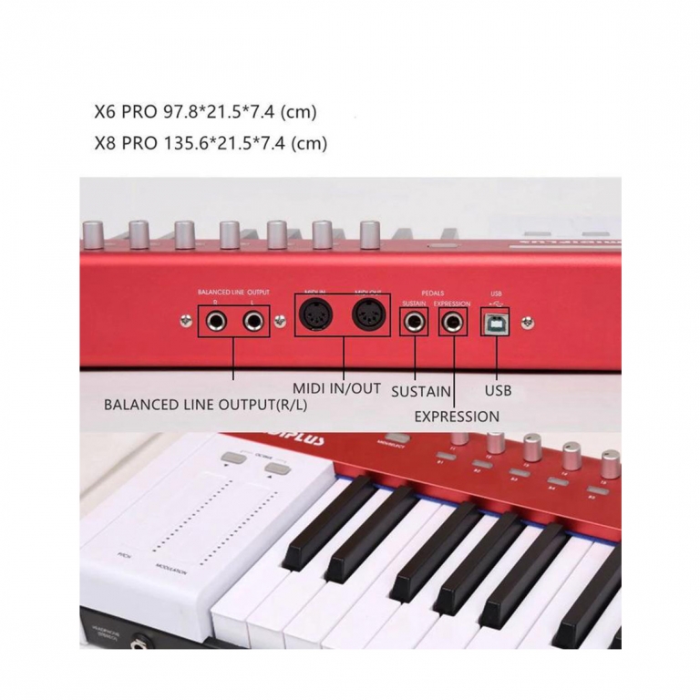 Midiplus X8 pro MIDIキーボード 88鍵 X8 Pro-MIDIPLUS