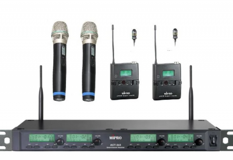 Mipro ACT-32T + ACT-343 無線麥克風組 / 舞台音響設備 / 四頻道自動選訊