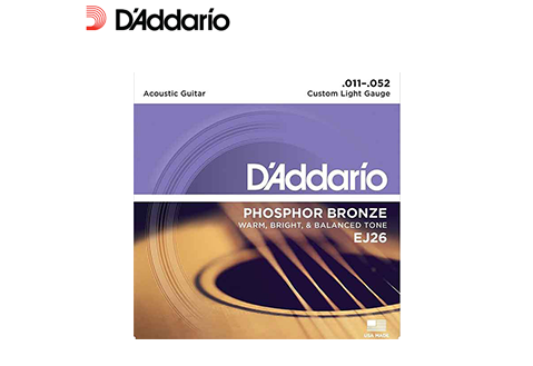 D'addario 11-52 磷青銅 民謠吉他弦 (EJ26)