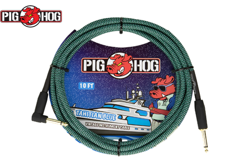 Pig Hog PCH10TABR 樂器導綫 10呎 Tahitian Blue