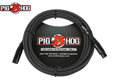 PIG HOG PHM10BKW 樂器導綫 10呎  Black & White