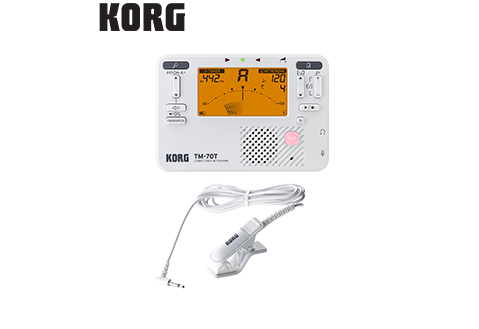 KORG TM-70C 多功能調音器/節拍器 + CM-400調音夾｜日本製造｜冷光顯示・新一代升級款
