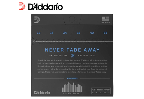 D'addario 12-53 防鏽 磷青銅 民謠吉他弦 (XTAPB1253)